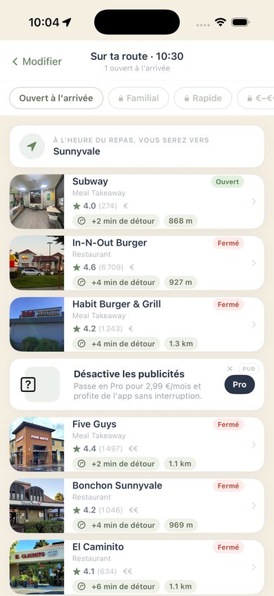 Hungry Road app